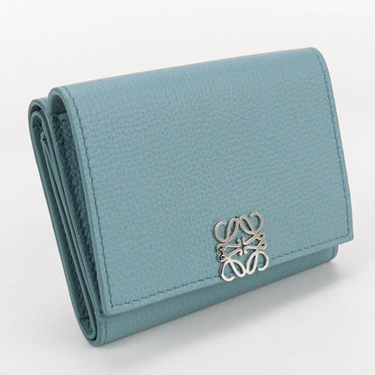 LOEWE C821TR2X16 Trifold wallet anagram Tri-fold leather Blue Women