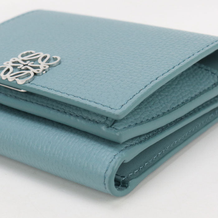 LOEWE C821TR2X16 Trifold wallet anagram Tri-fold leather Blue Women
