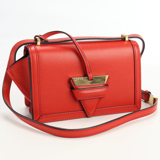 LOEWE Barcelona Shoulder Bag Diagonal Calfskin Women color red