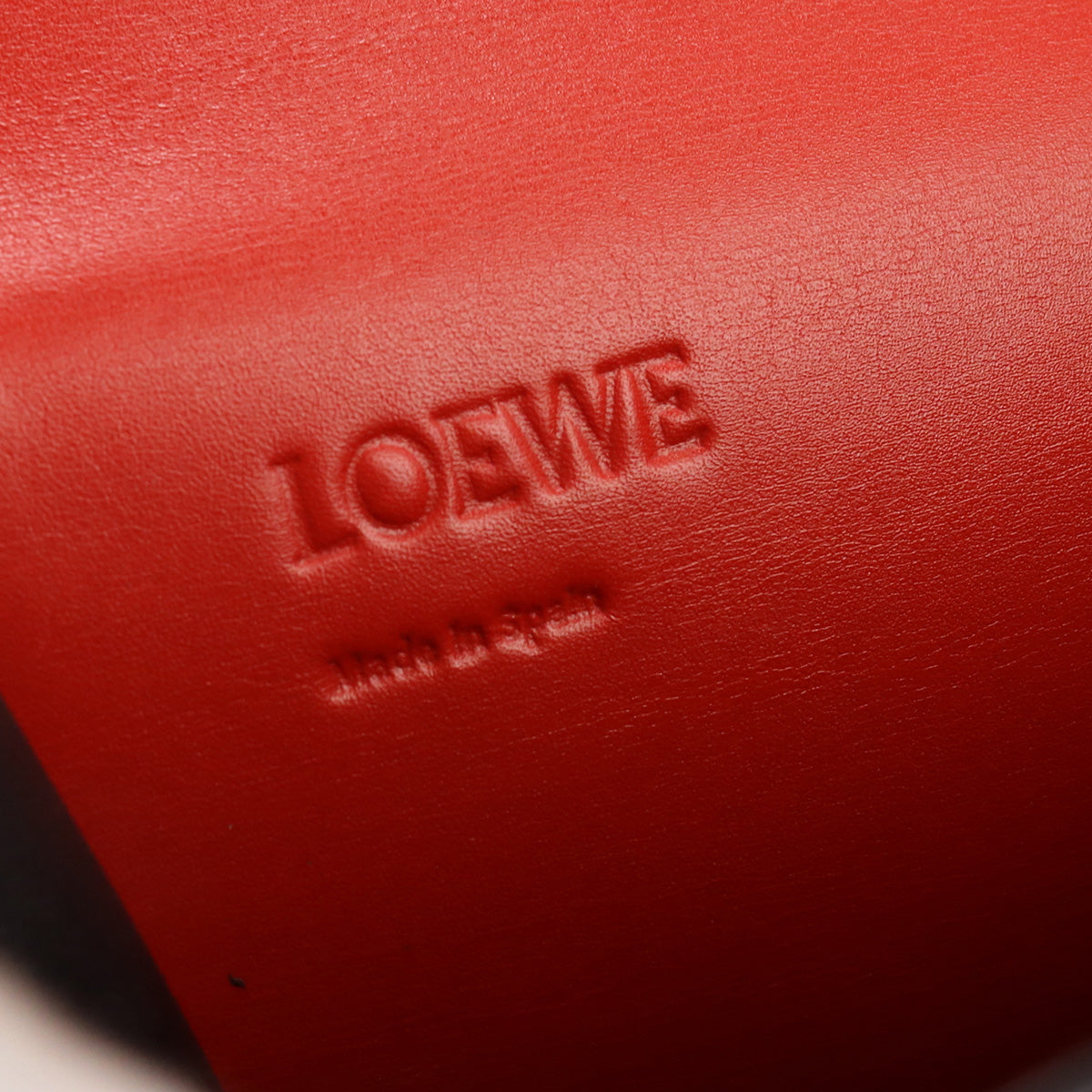 LOEWE Barcelona Shoulder Bag Diagonal Calfskin Women color red