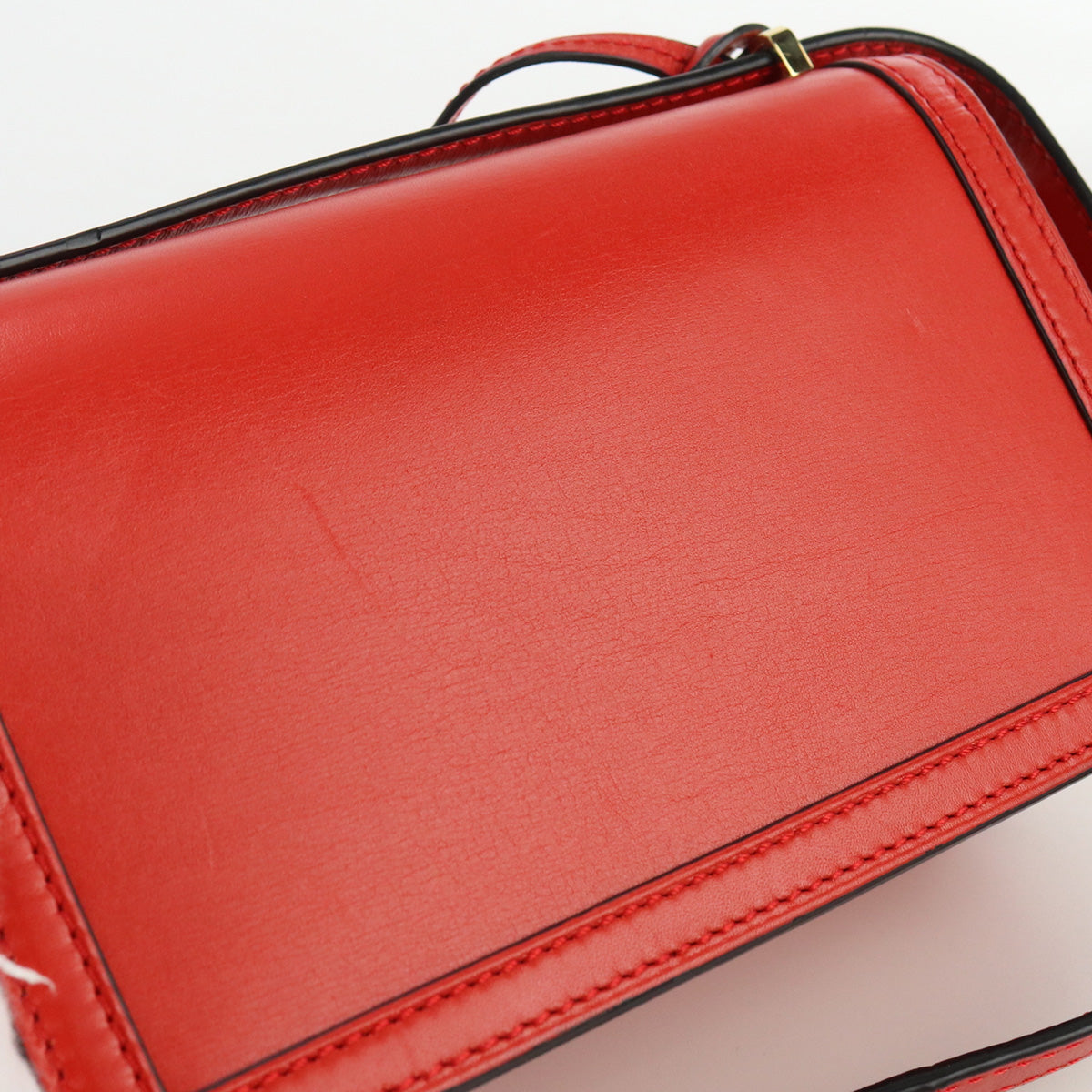LOEWE Barcelona Shoulder Bag Diagonal Calfskin Women color red