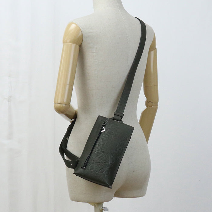 LOEWE Vertical T-pocket body bag leather/Soft grain calf black unisex