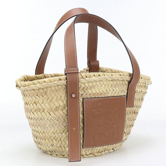 LOEWE 327.02.S92 2435 Handbag Basket bag small Basket bag Raffia, leather beige Women