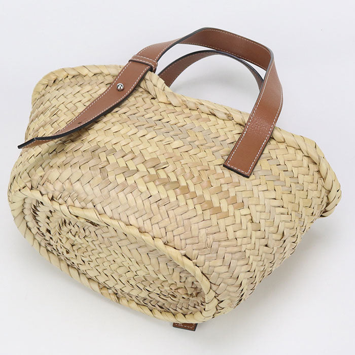 LOEWE 327.02.S92 2435 Handbag Basket bag small Basket bag Raffia, leather beige Women