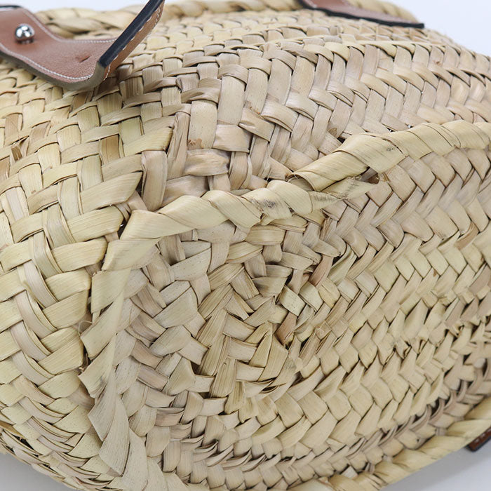 LOEWE 327.02.S92 2435 Handbag Basket bag small Basket bag Raffia, leather beige Women