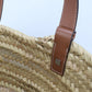 LOEWE 327.02.S92 2435 Handbag Basket bag small Basket bag Raffia, leather beige Women
