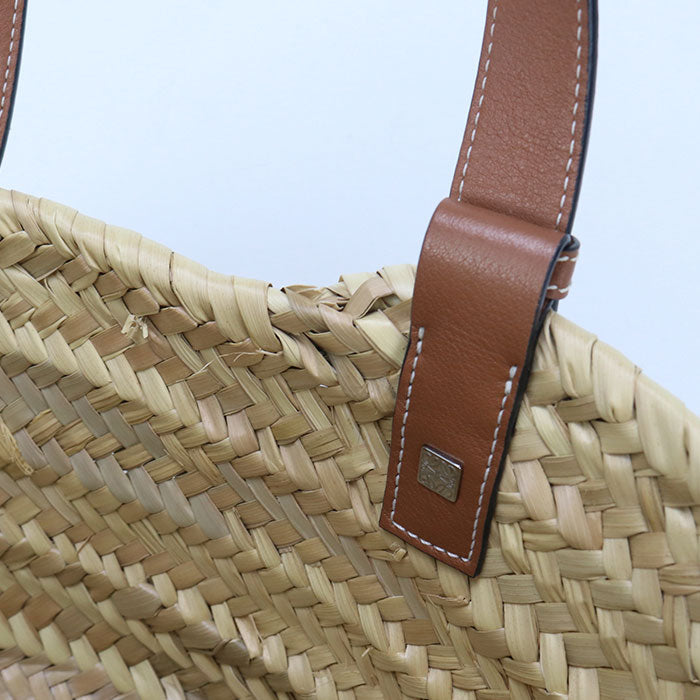 LOEWE 327.02.S92 2435 Handbag Basket bag small Basket bag Raffia, leather beige Women