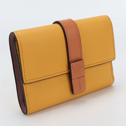 LOEWE C660S86X04 Tri-fold wallet Vertical wallet small Mini Wallet Calfskin Orange Women