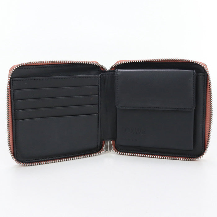 LOEWE Square Zip Wallet anagram Bi-fold with coin purse Calfskin pink Women