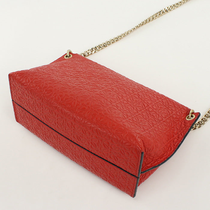 LOEWE 310.89.N49 Shoulder bag anagram Repeat ChainShoulder Bag Calfskin Red Women