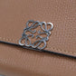 LOEWE C821S27X02 Tri-fold wallet Anagram Vertical Small Compact Wallet pebble grain calf Brown Women