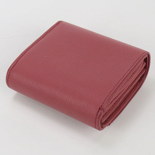 LOEWE C821L57X01 Compact Flap anagram Bi-fold wallet Calfskin pink Women