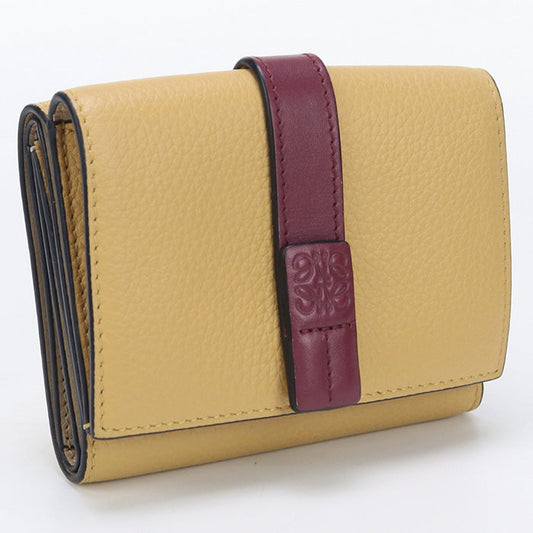 LOEWE C660TR2X03 Trifold wallet Three fold wallet Calfskin beige Women