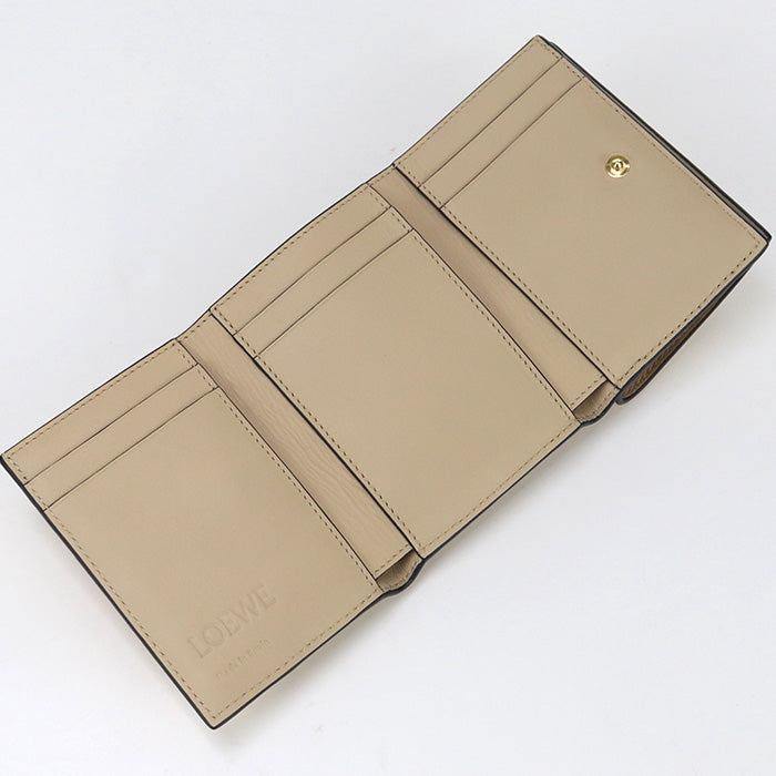 LOEWE C660TR2X03 Trifold wallet Three fold wallet Calfskin beige Women