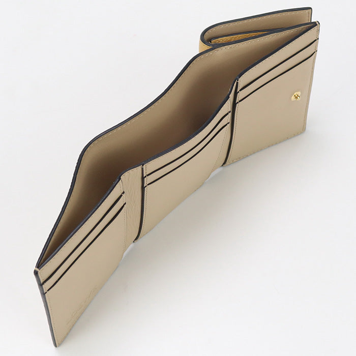LOEWE C660TR2X03 Trifold wallet Three fold wallet Calfskin beige Women