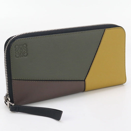 LOEWE Zip around wallet puzzle PurseZip Around Calfskin green Women