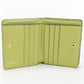 LOEWE C499Z41X04 4081 Bi-fold wallet Repeat anagram Compact zip wallet embossed silk calf Lime Yellow Women