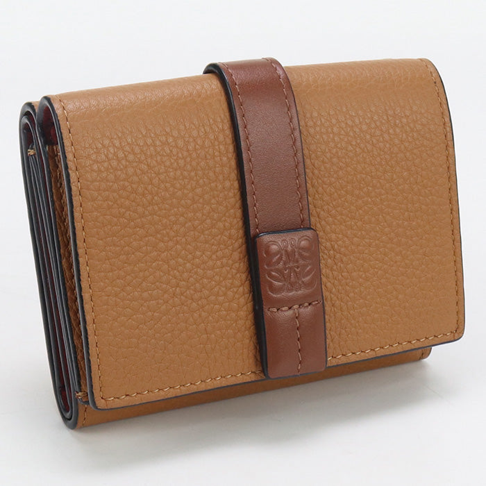 LOEWE Trifold wallet Three fold wallet Calfskin brown Women