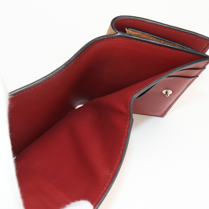 LOEWE Trifold wallet Three fold wallet Calfskin brown Women