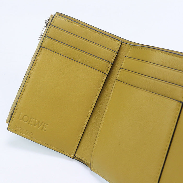 LOEWE Vertical wallet small Three fold wallet Calfskin  blue Women