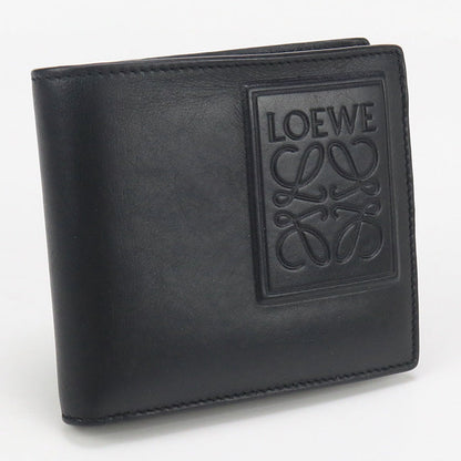 LOEWE C565501X02 Bi-fold wallet anagram Bifold Coin Wallet Flap Wallet satin calf black mens
