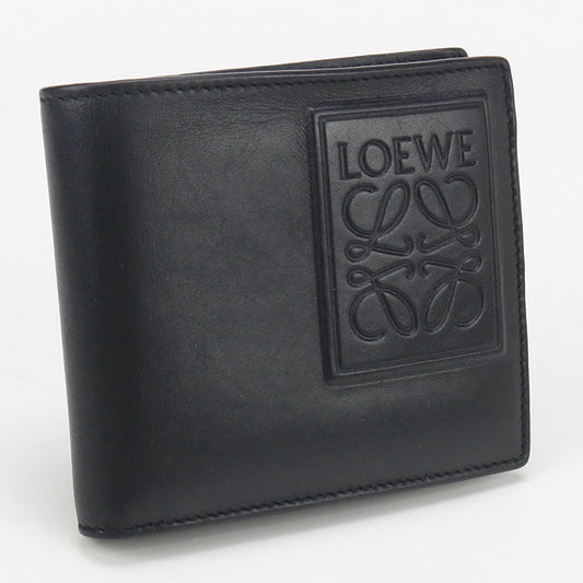 LOEWE C565501X02 Bi-fold wallet anagram Bifold Coin Wallet Flap Wallet satin calf black mens