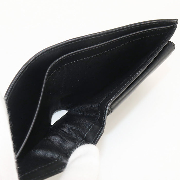 LOEWE C565501X02 Bi-fold wallet anagram Bifold Coin Wallet Flap Wallet satin calf black mens