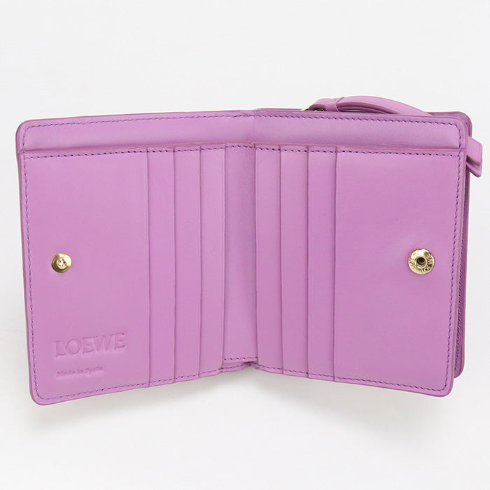 LOEWE C510Z41X07 Bi-fold wallet Puzzle Anagram Mini Wallet Calf leather purple Women