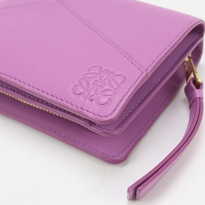 LOEWE C510Z41X07 Bi-fold wallet Puzzle Anagram Mini Wallet Calf leather purple Women