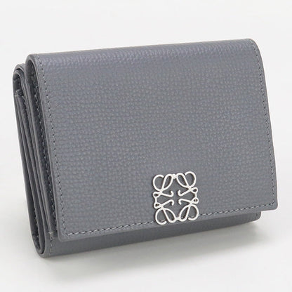LOEWE C821TR2X02 Tri-fold wallet anagram Vertical wallet Calfskin gray Women