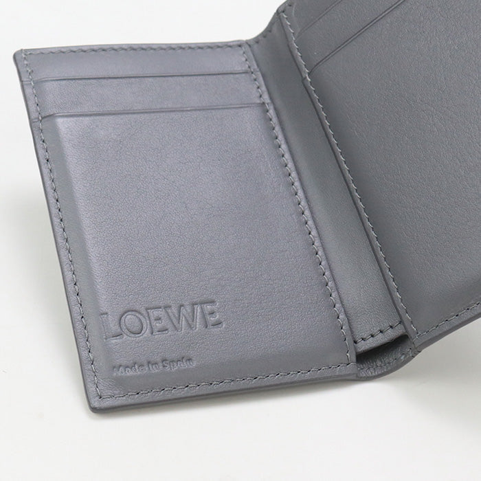 LOEWE C821TR2X02 Tri-fold wallet anagram Vertical wallet Calfskin gray Women