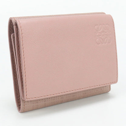 LOEWE 101.88.S26 Tri-fold wallet anagram Flap wallet Calfskin pink Women