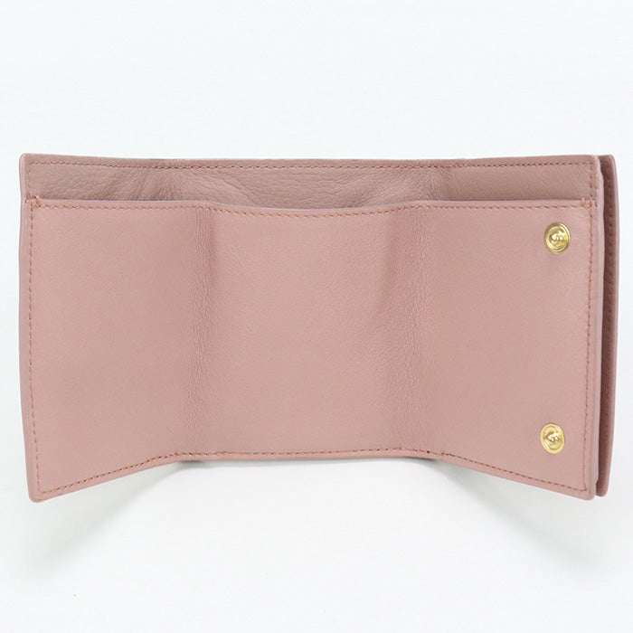 LOEWE 101.88.S26 Tri-fold wallet anagram Flap wallet Calfskin pink Women