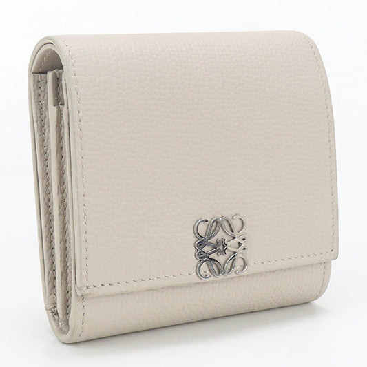 LOEWE C821L57X04 Bifold wallet anagram Compact Flap Wallet Calfskin beige Women