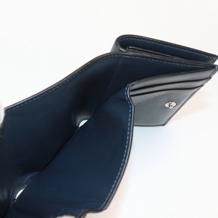 LOEWE C660TR2X04 Trifold wallet anagram Compact Wallet Calfskin Navy mens(unisex)
