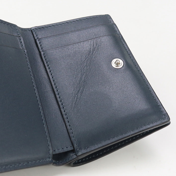 LOEWE C660TR2X04 Trifold wallet anagram Compact Wallet Calfskin Navy mens(unisex)