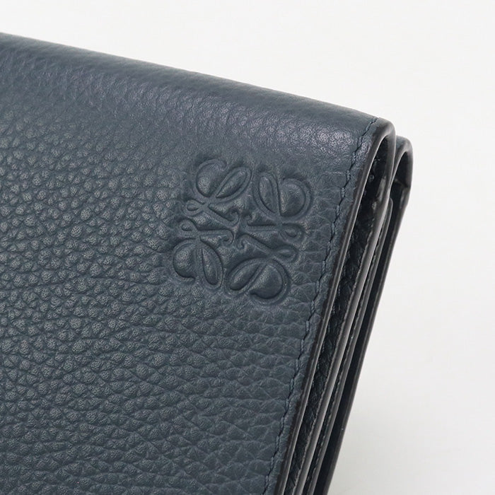LOEWE C660TR2X04 Trifold wallet anagram Compact Wallet Calfskin Navy mens(unisex)