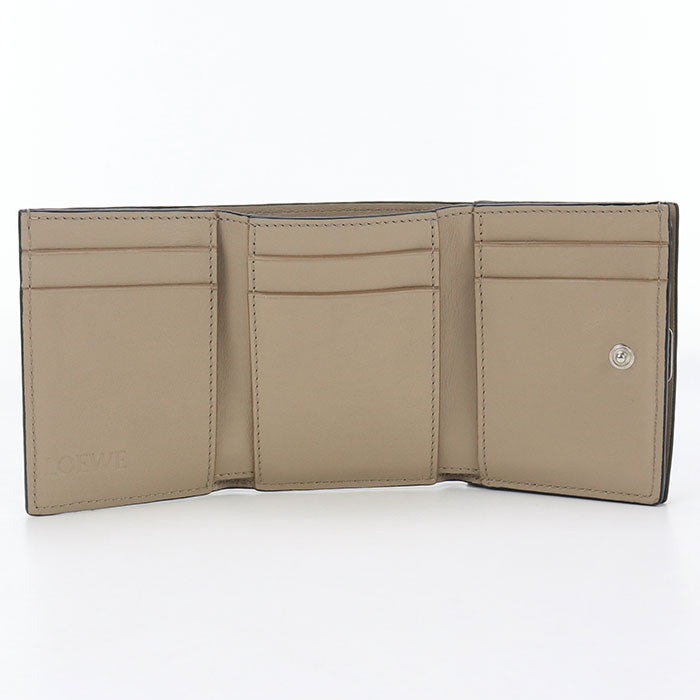 LOEWE LO93329 Trifold wallet anagram Three fold wallet Calfskin beige Women