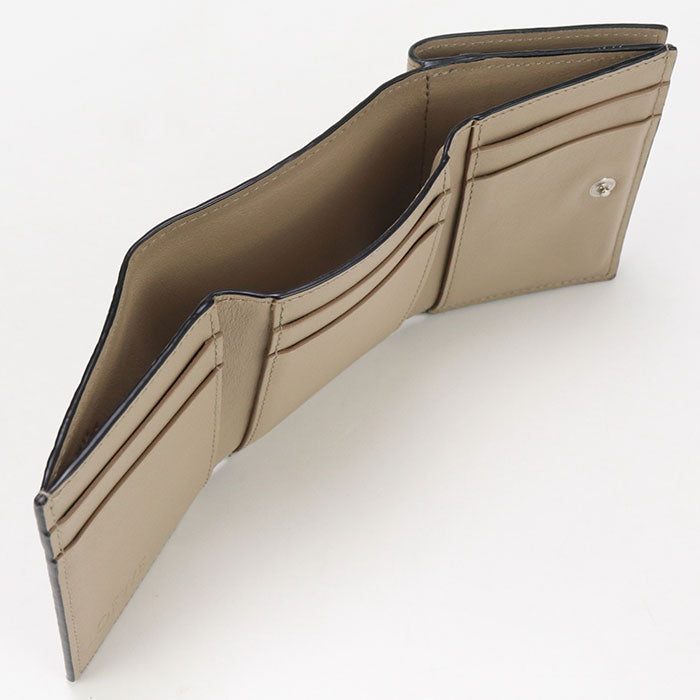 LOEWE LO93329 Trifold wallet anagram Three fold wallet Calfskin beige Women