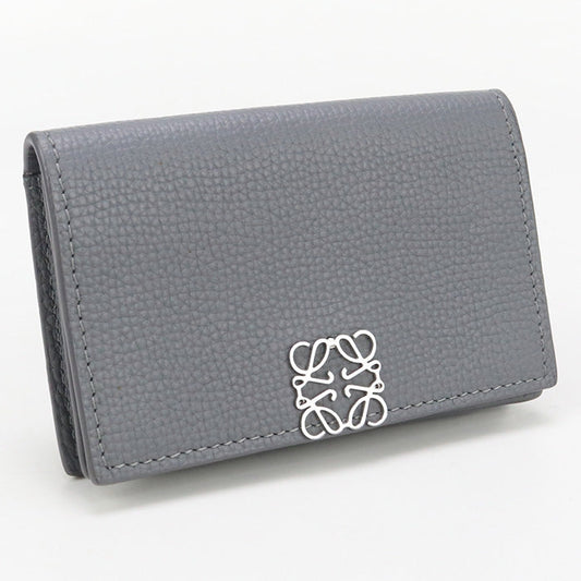 LOEWE LO93816 Card Case name card holder Calfskin gray Women