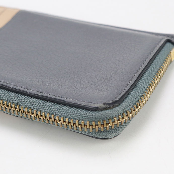 LOEWE Coin card holder puzzle Coin Pocket Calfskin gray mens