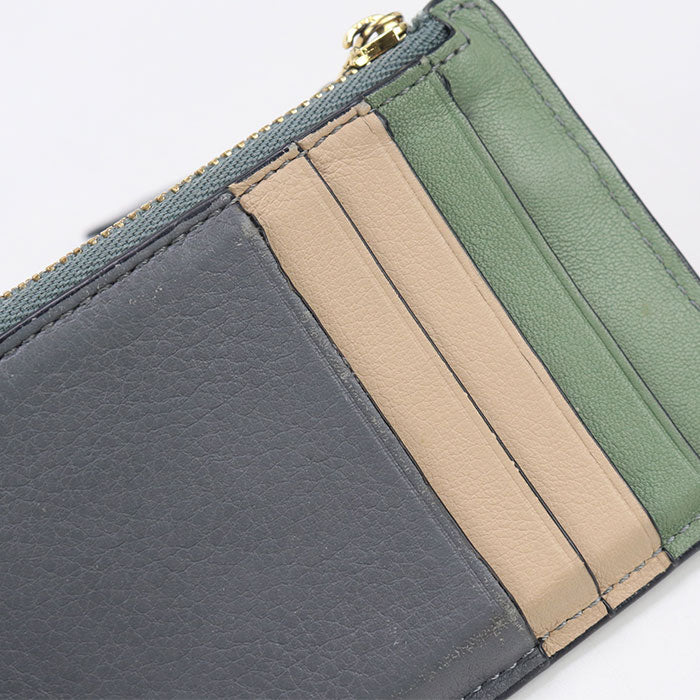 LOEWE Coin card holder puzzle Coin Pocket Calfskin gray mens