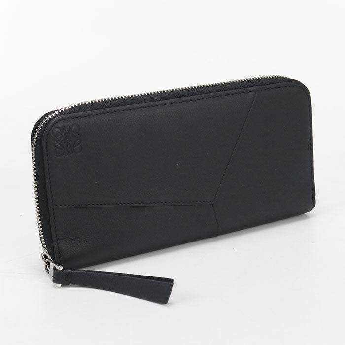 LOEWE Zip around wallet puzzle PurseZip Around Calfskin black mens