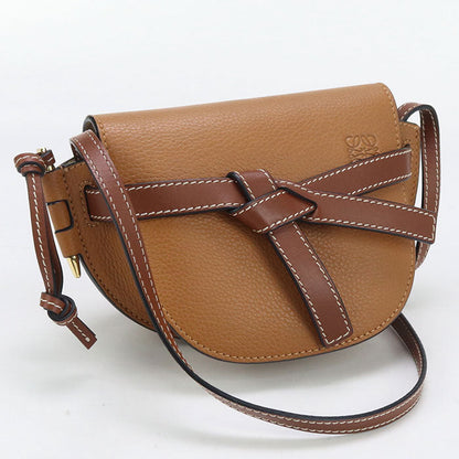 LOEWE 321.12.U62 gatedual bag mini Diagonal Shoulder Bag Calfskin brown Women