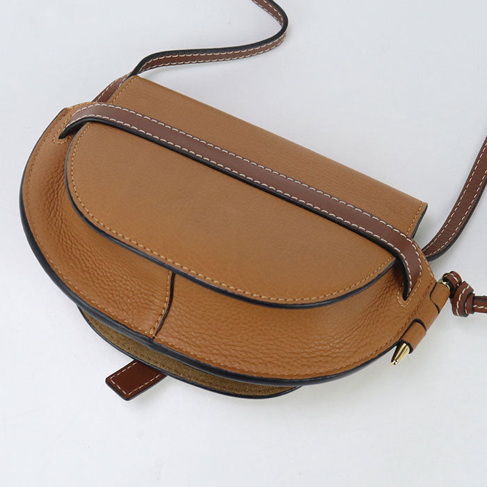 LOEWE 321.12.U62 gatedual bag mini Diagonal Shoulder Bag Calfskin brown Women
