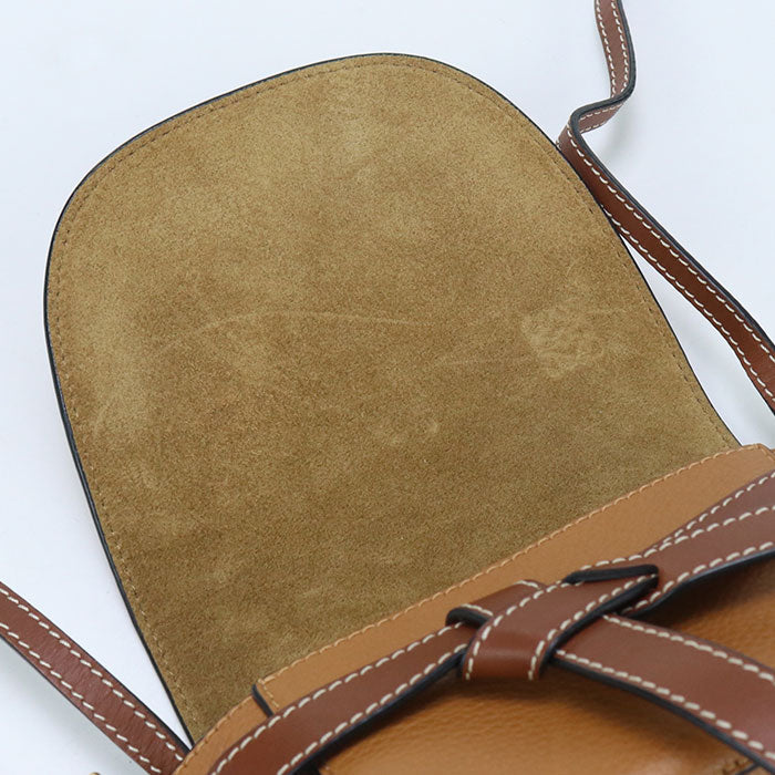 LOEWE 321.12.U62 gatedual bag mini Diagonal Shoulder Bag Calfskin brown Women
