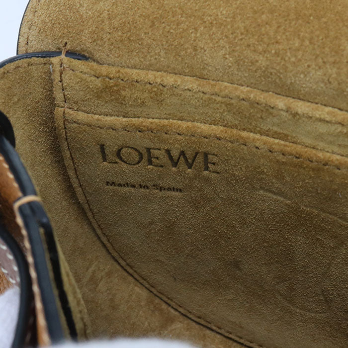 LOEWE 321.12.U62 gatedual bag mini Diagonal Shoulder Bag Calfskin brown Women