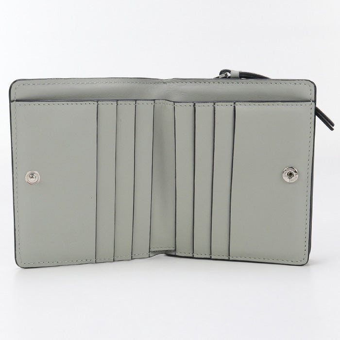 LOEWE C510Z41X01 Bifold wallet puzzle Compact Zipper Wallet Calf leather green Women