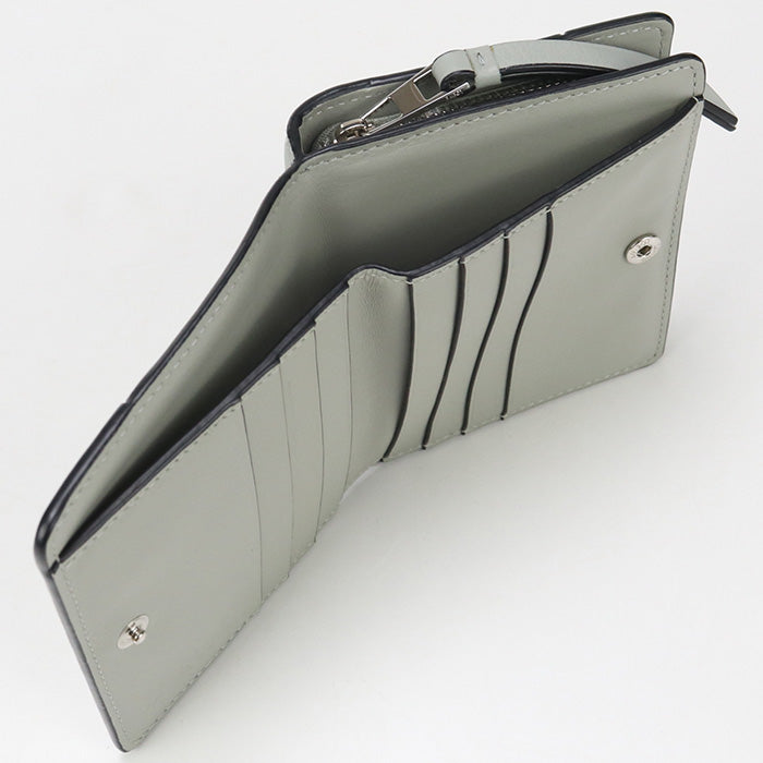 LOEWE C510Z41X01 Bifold wallet puzzle Compact Zipper Wallet Calf leather green Women