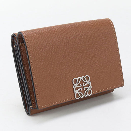 LOEWE Trifold wallet anagram Three fold wallet Calfskin brown Women